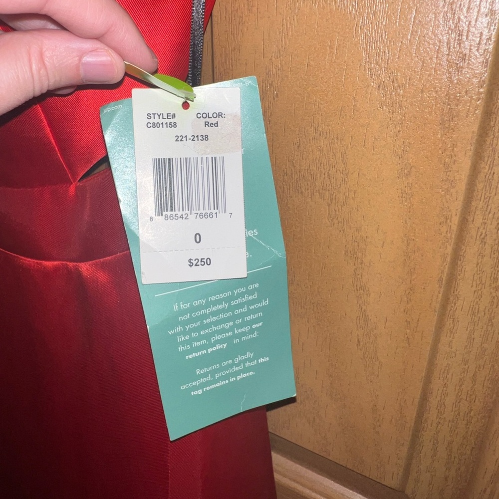 NWT B. Smart Red Satin Maxi Dress Size 0 - Picture 10 of 15